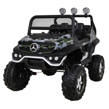 Mercedes Benz Unimog dla dzieci Lakier Moro + Napęd 4x4 + Pilot + Bagażnik + Wolny Start + MP3 LED